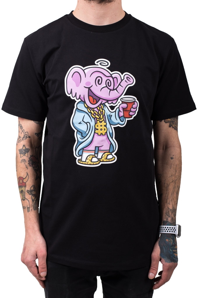 Firstgrade t-shirt med lyserødelefant