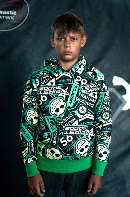 Zoologisk have forurening plisseret FirstGrade hoodie i army med all over print