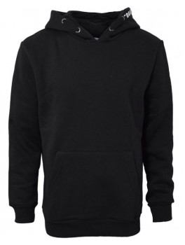 Hound hoodie i sort med print på hætten 