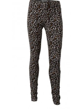 Hound Jeans med leopard print i vasket denim med superstretch med supersmalle ben og høj talje.