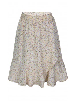 Kids Up -  nederdel med elastik i taljen og fine blomster - Gul