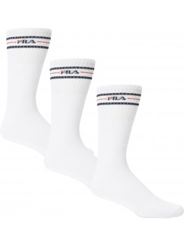 Fila sokker i hvid med fila logo 3 stk pr pakke 