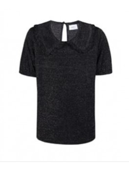 D-XEL t-shirt i sort med glimmer 
