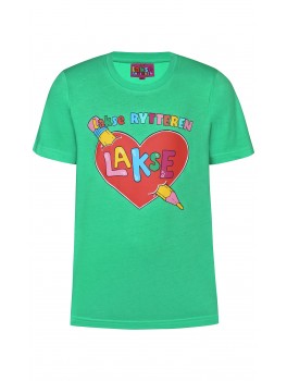 kids up t-shirt i lysegrøn med lakserytteren logo