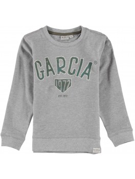 Garcia bluse i grå med print 