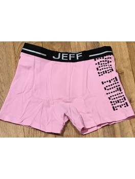 Jeff bokseshorts i lyserød med sort elastik  