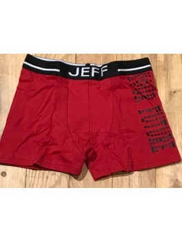 Jeff bokseshorts i rød med sort elastik  