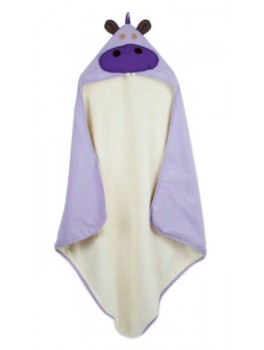 3 Sprouts Baby Håndklæde med Hætte (76x76 cm), Flodhest