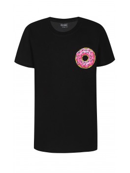 D-xel t-shirts i sort med donuts