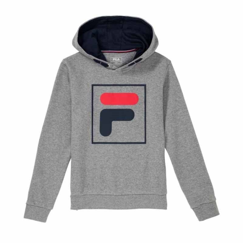 hoodie Teens i grå med logo